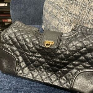 Black Leather Lovcat shoulder bag